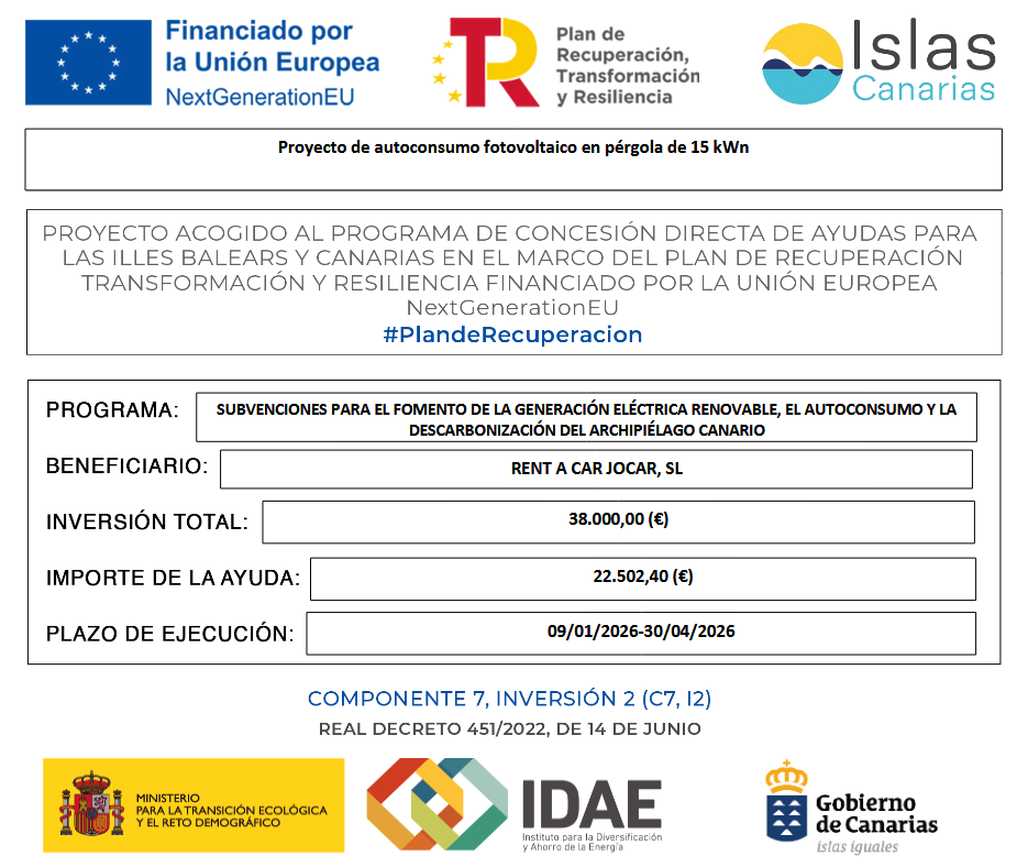 Proyecto de autoconsumo fotovoltaico en pérgola de 15kWn